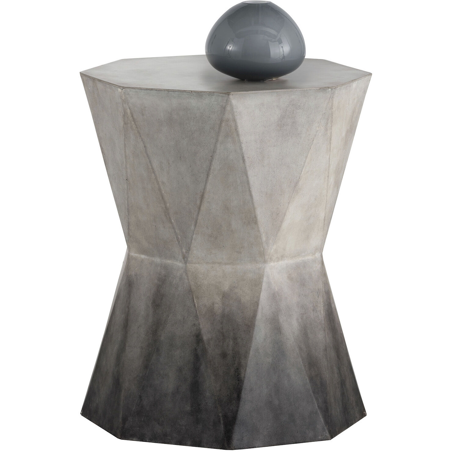 Prism 24 X 19 inch Grey / Black Outdoor End Table